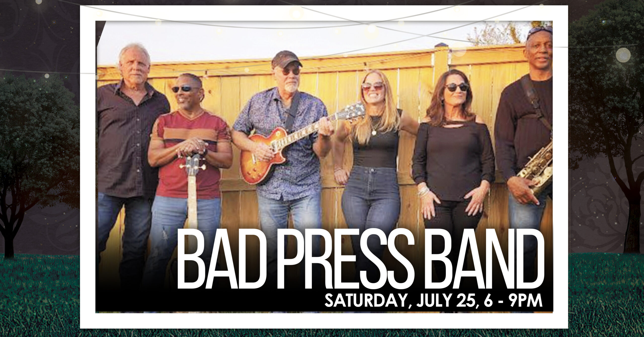 Live music at 868 Estate Vineyards Loudoun County Bad Press Band